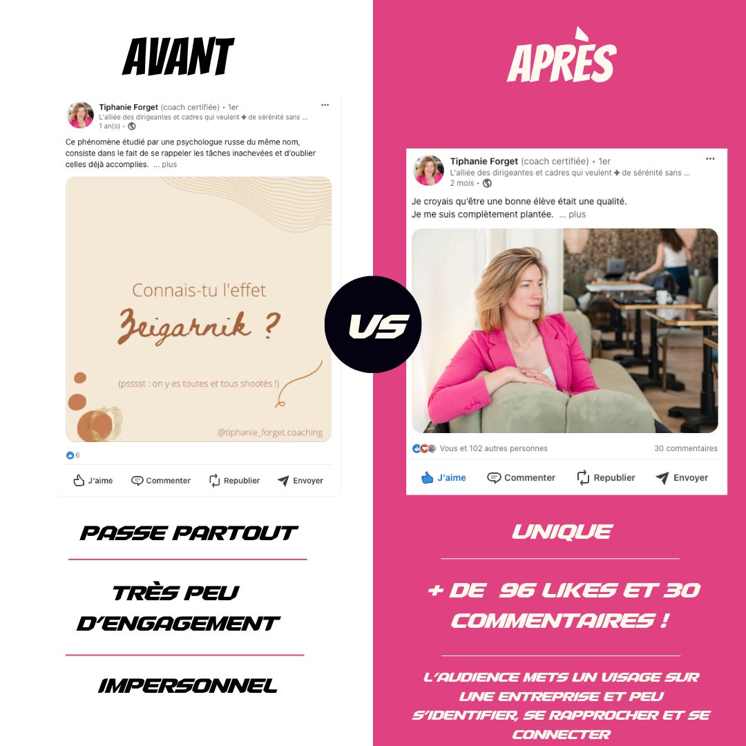 Choisir ses photos professionnelles pour réseaux sociaux exemple de cohérence graphique